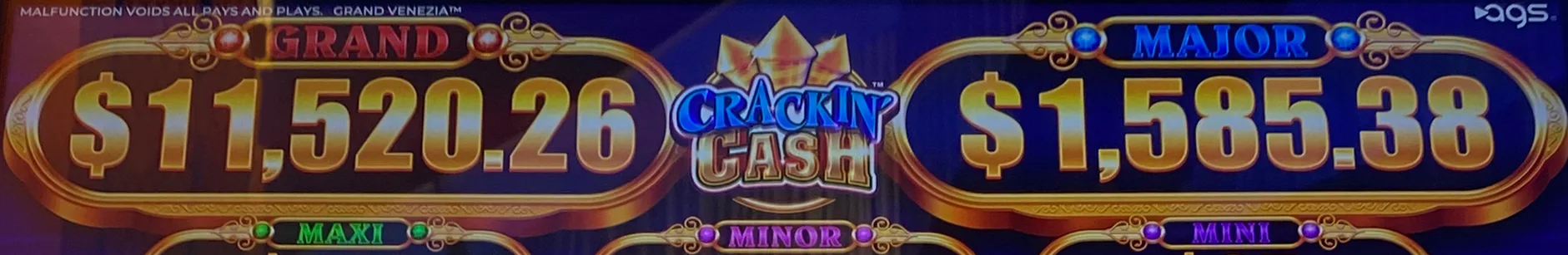 Crackin’ Cash: Grand Venezia / Rio Wonder title