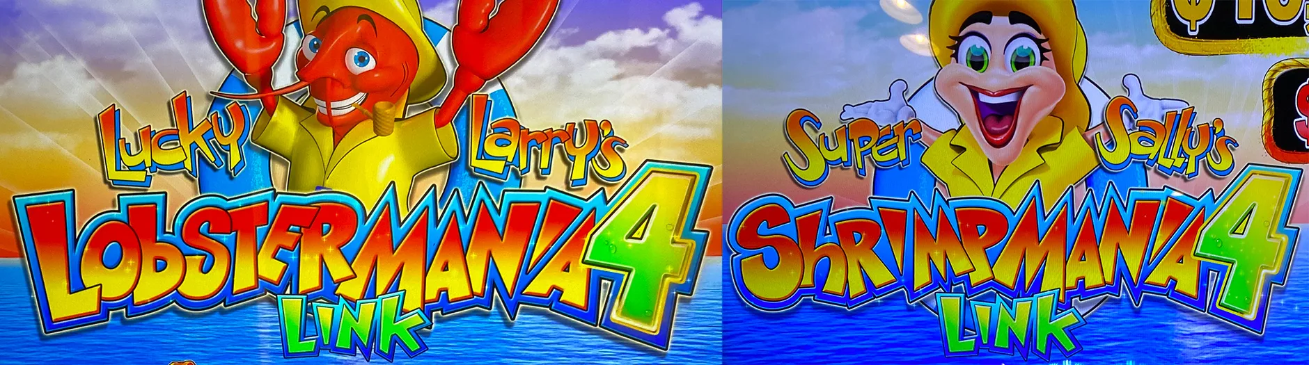 Lucky Larry’s Lobstermania 4 Link / Super Sally’s Shrimpmania 4 Link title