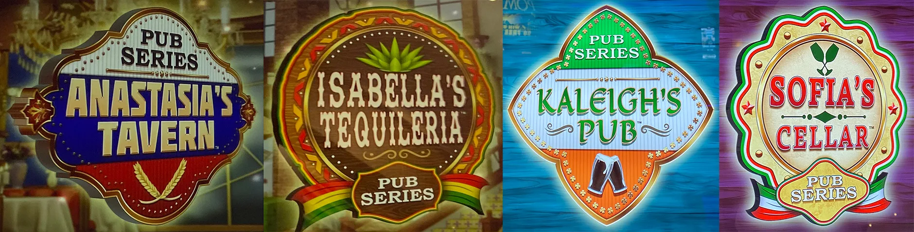 Pub Series / Anastasia’s Tavern / Isabella’s Tequileria / Kaleigh’s Pub / Sofia’s Cellar title
